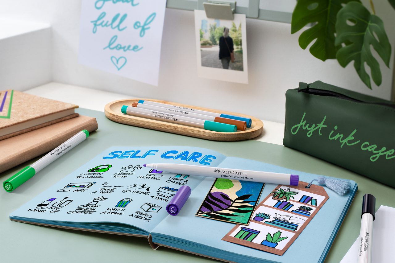 Set 6 Markere Creative Goldfaber Creative Haven 1.5mm Faber-Castell