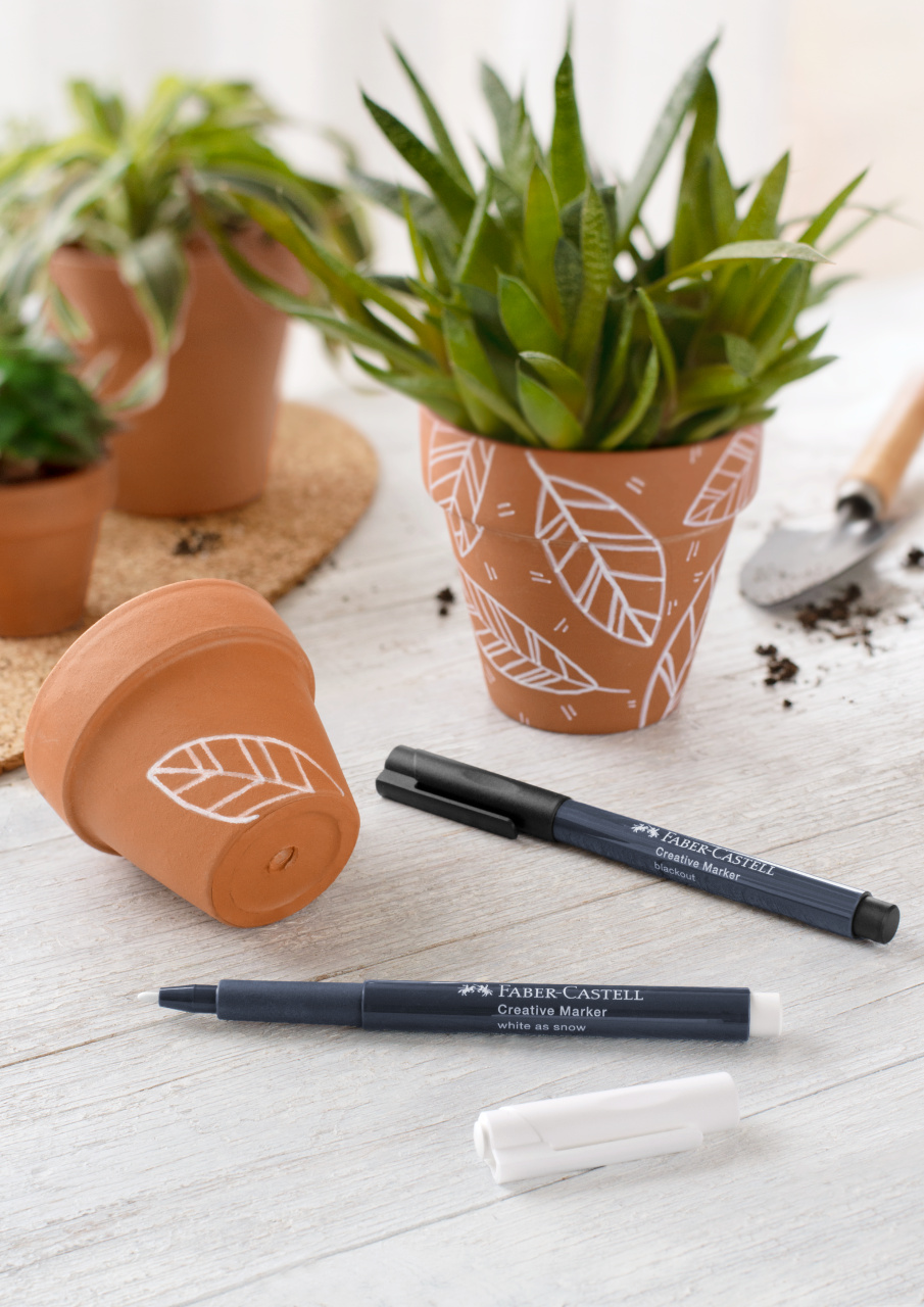 Marker Creativ Alb Faber-Castell