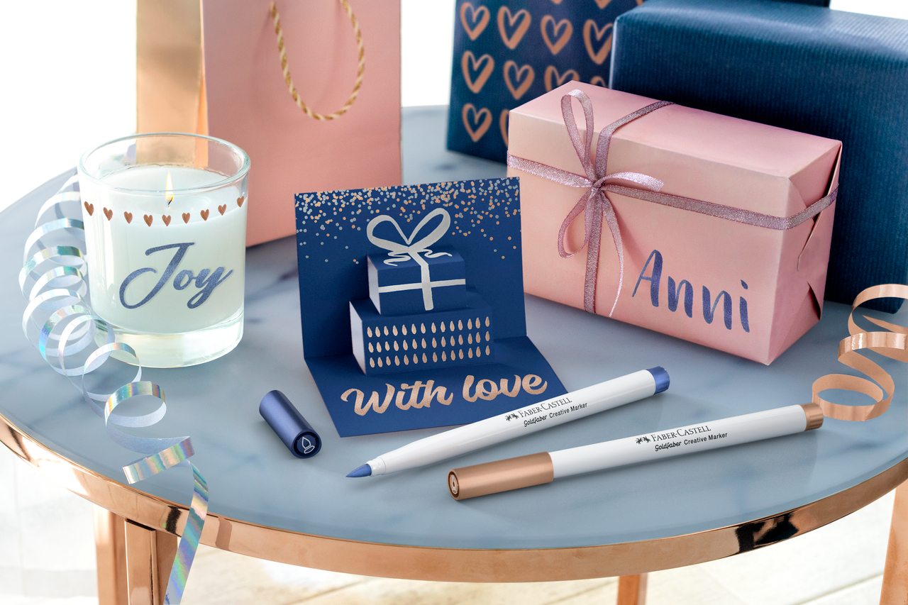 Set 6 Markere Creative Goldfaber Culori Metalizate Happy Celebration Faber-Castell
