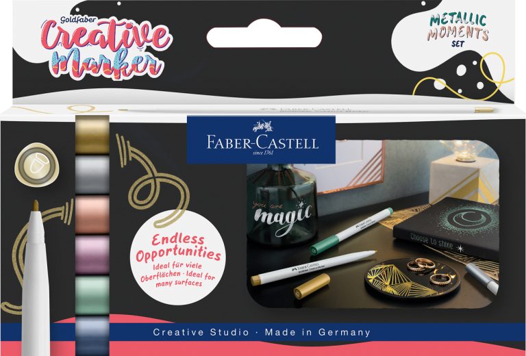 Set 6 Markere Creative Goldfaber Culori Metalizate 1.5mm Faber-Castell