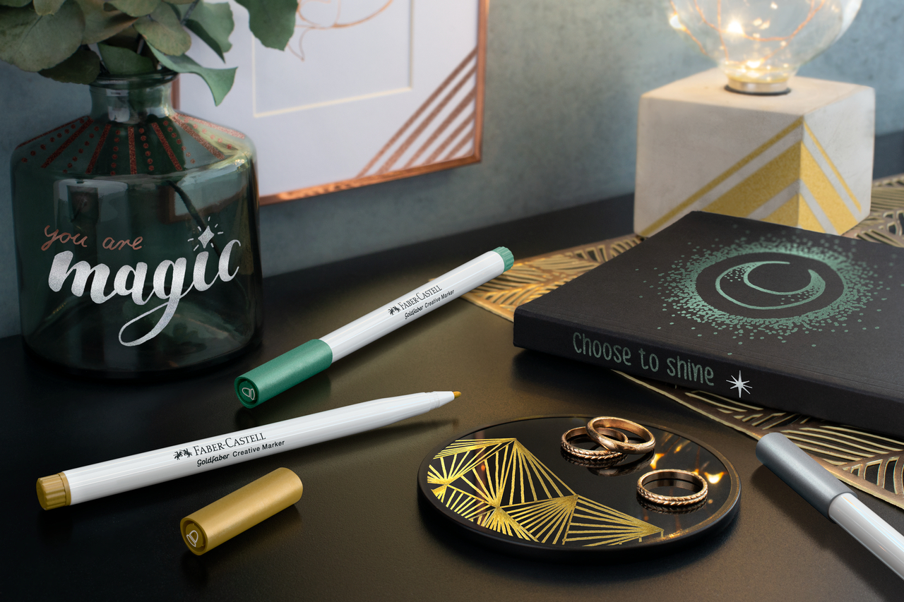 Set 6 Markere Creative Goldfaber Culori Metalizate 1.5mm Faber-Castell
