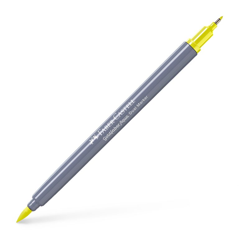 Marker Solubil 2 Capete Goldfaber Galben Lamaie 205 Faber-Castell