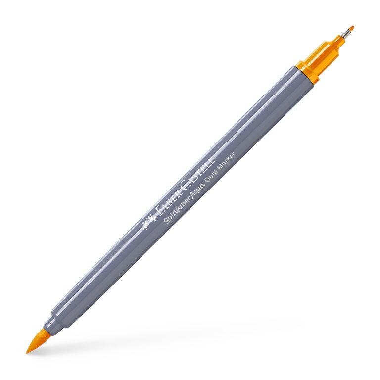 Marker Solubil 2 Capete Goldfaber Galben Crom Inchis 109 Faber-Castell