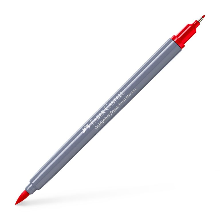 Marker Solubil 2 Capete Goldfaber Rosu 121 Faber-Castell
