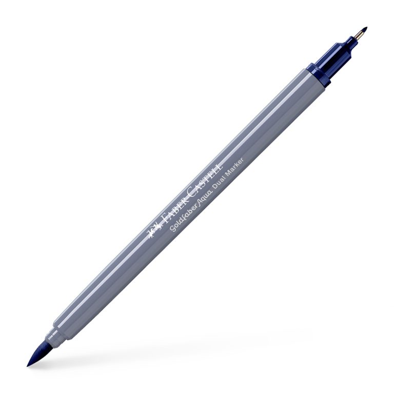 Marker Solubil 2 Capete Goldfaber Albastru Indian 247 Faber-Castell
