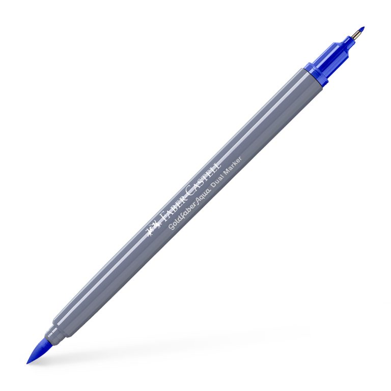 Marker Solubil 2 Capete Goldfaber Albastru Marin 248 Faber-Castell
