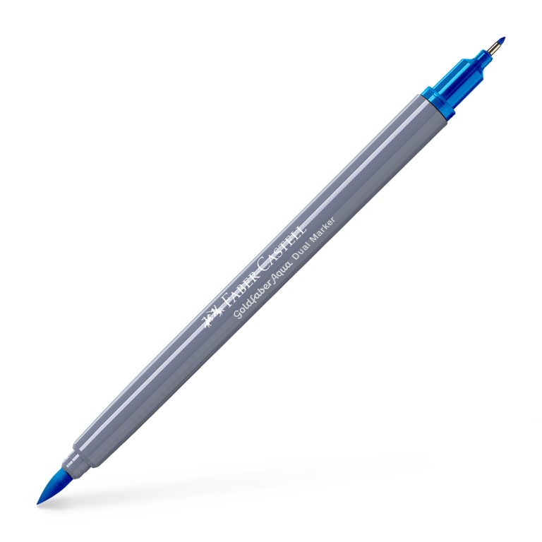 Marker Solubil 2 Capete Goldfaber Albastru Azur 449 Faber-Castell