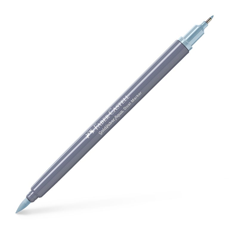 Marker Solubil 2 Capete Goldfaber Albastru Aqua 164 Faber-Castell
