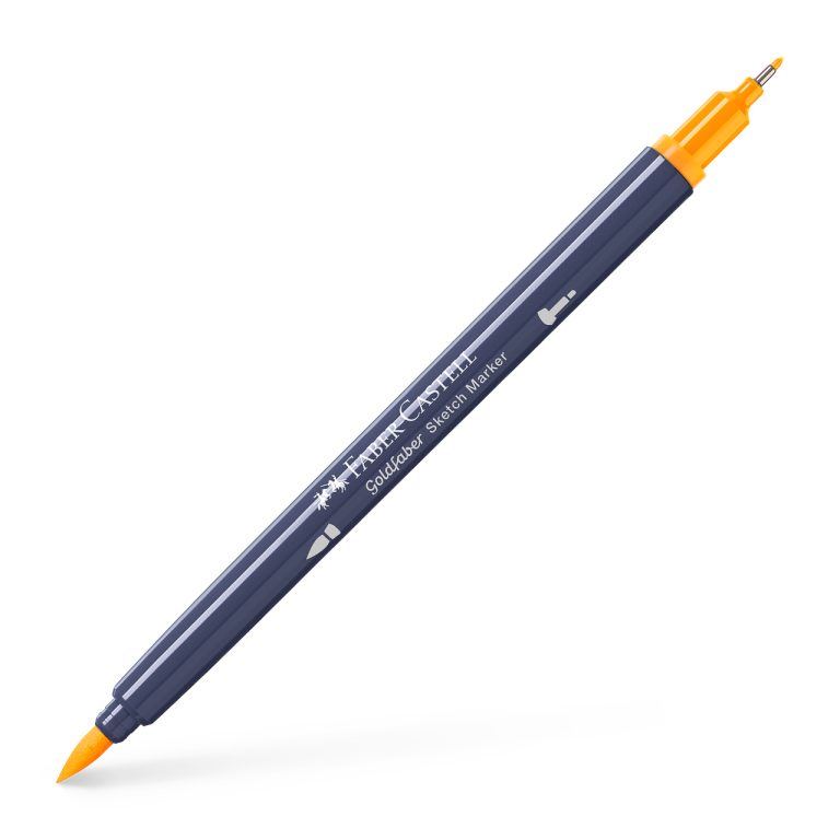Sketch Marker 2 Capete Galben Crom Inchis 109 Goldfaber Faber-Castell