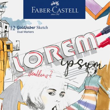 Sketch Marker 2 Capete Set 12 Goldfaber Faber-Castell