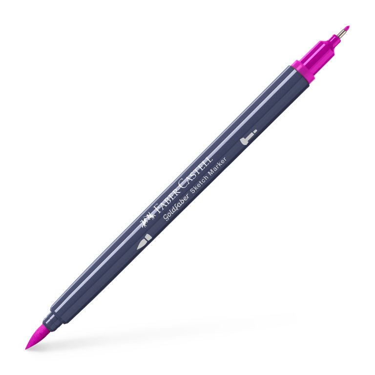 Sketch Marker 2 Capete Roz Purpuriu Mediu 125 Goldfaber Faber-Castell