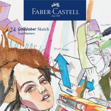 Sketch Marker 2 Capete Set 24 Manga Goldfaber Faber-Castell