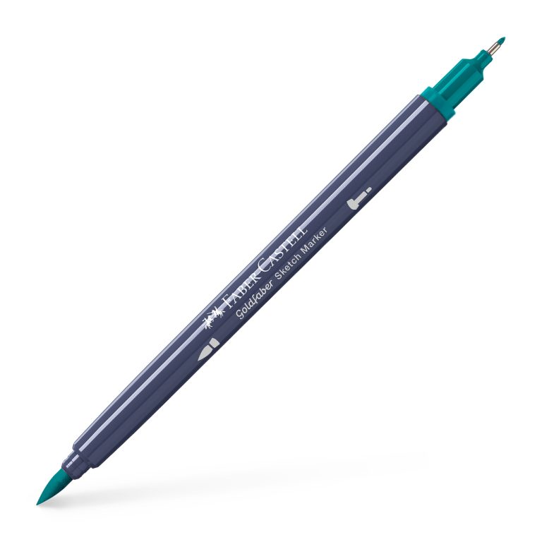 Sketch Marker 2 Capete Verde Cobalt Inchis 313 Goldfaber Faber-Castell