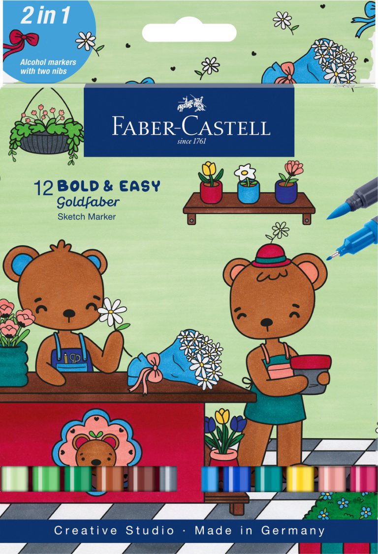 Sketch Marker 2 Capete Set 12 Bold And Easy Ii Goldfaber Faber-Castell