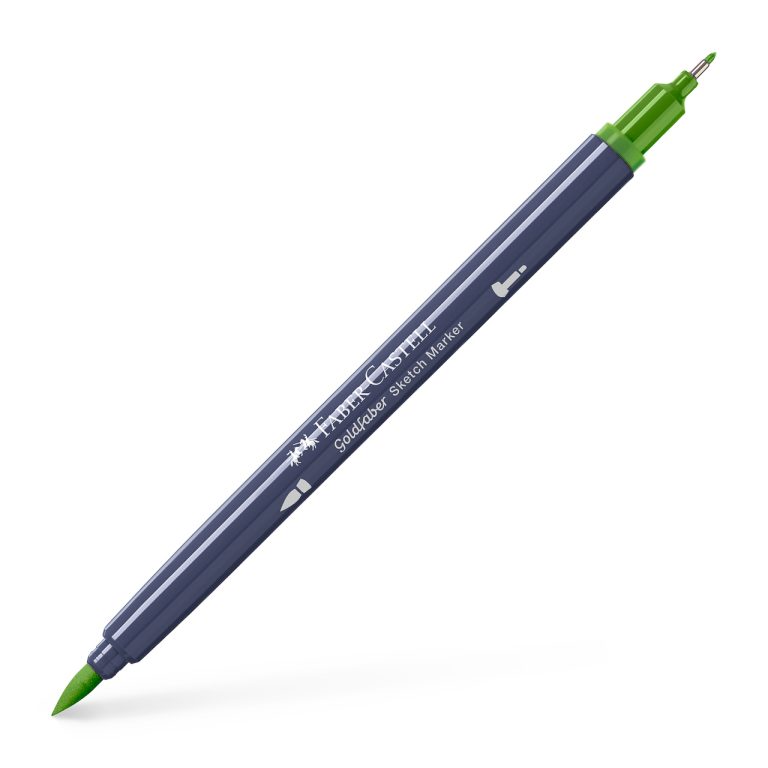 Sketch Marker 2 Capete Verde Pamantiu Galbui 168 Goldfaber Faber-Castell