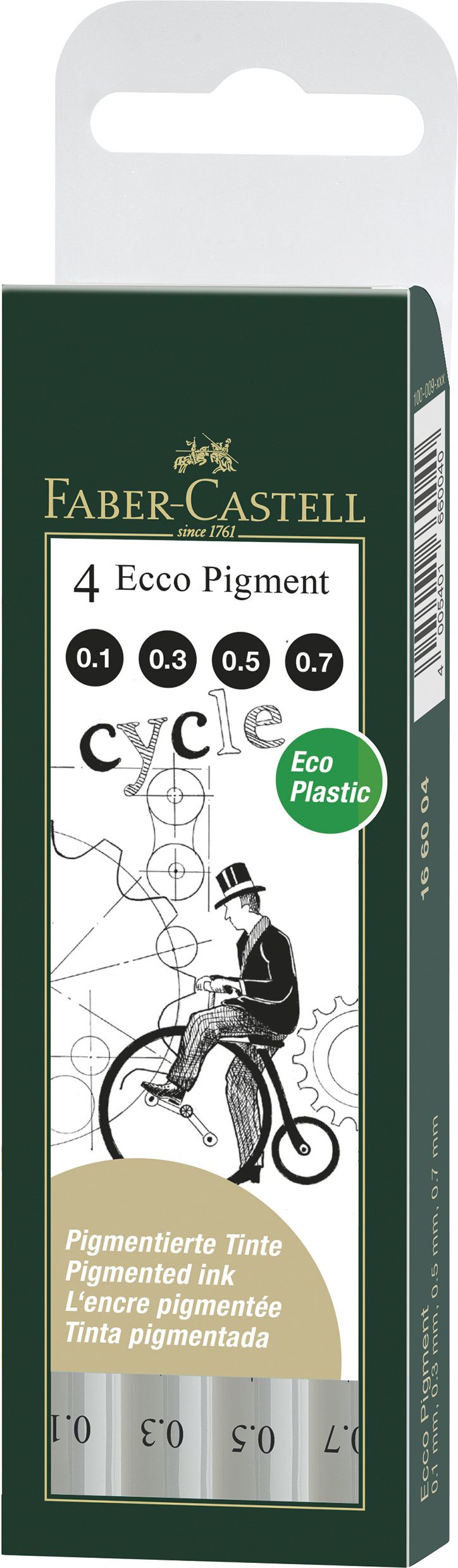 Liner Eco Pigment Set 4 Buc Faber-Castell