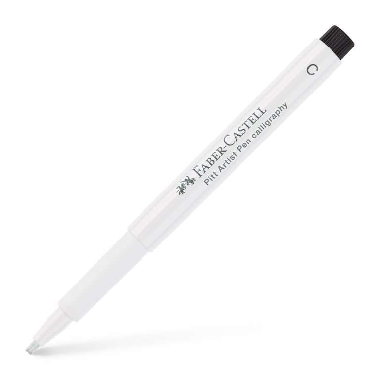 Pitt Artist Pen Caligrafic Alb Faber-Castell