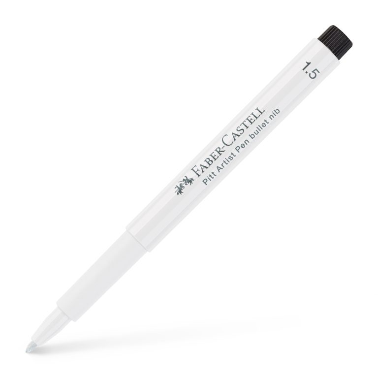 Pitt Artist Pen Caligrafic 1.5 Alb Faber-Castell