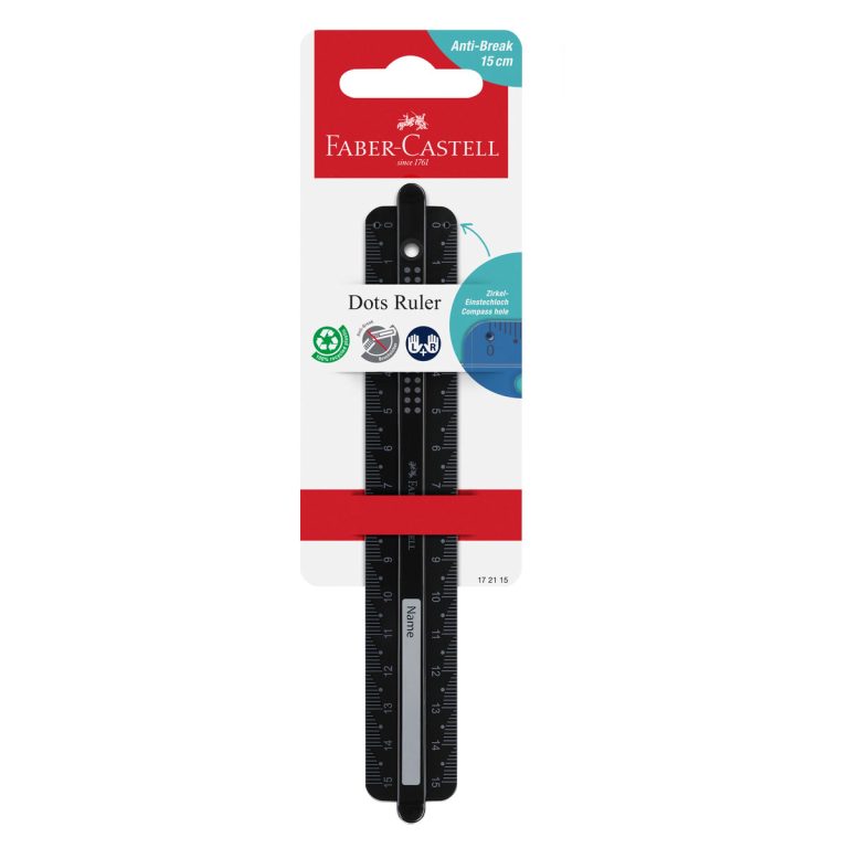 Rigla 15cm Dots Faber-Castell