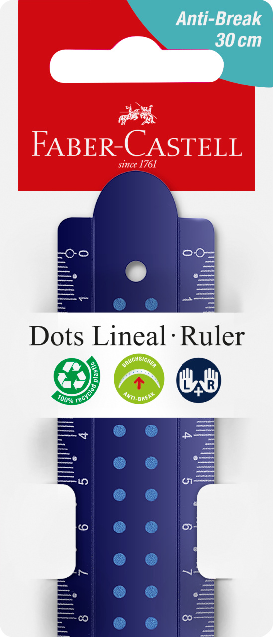 Rigla 30cm Dots Faber-Castell