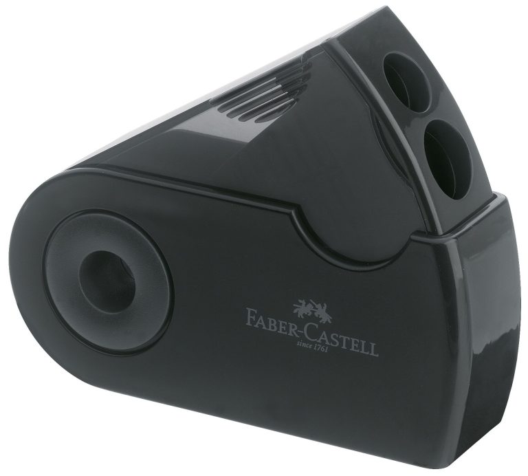 Ascutitoare Plastic Dubla Sleeve Neagra Faber-Castell