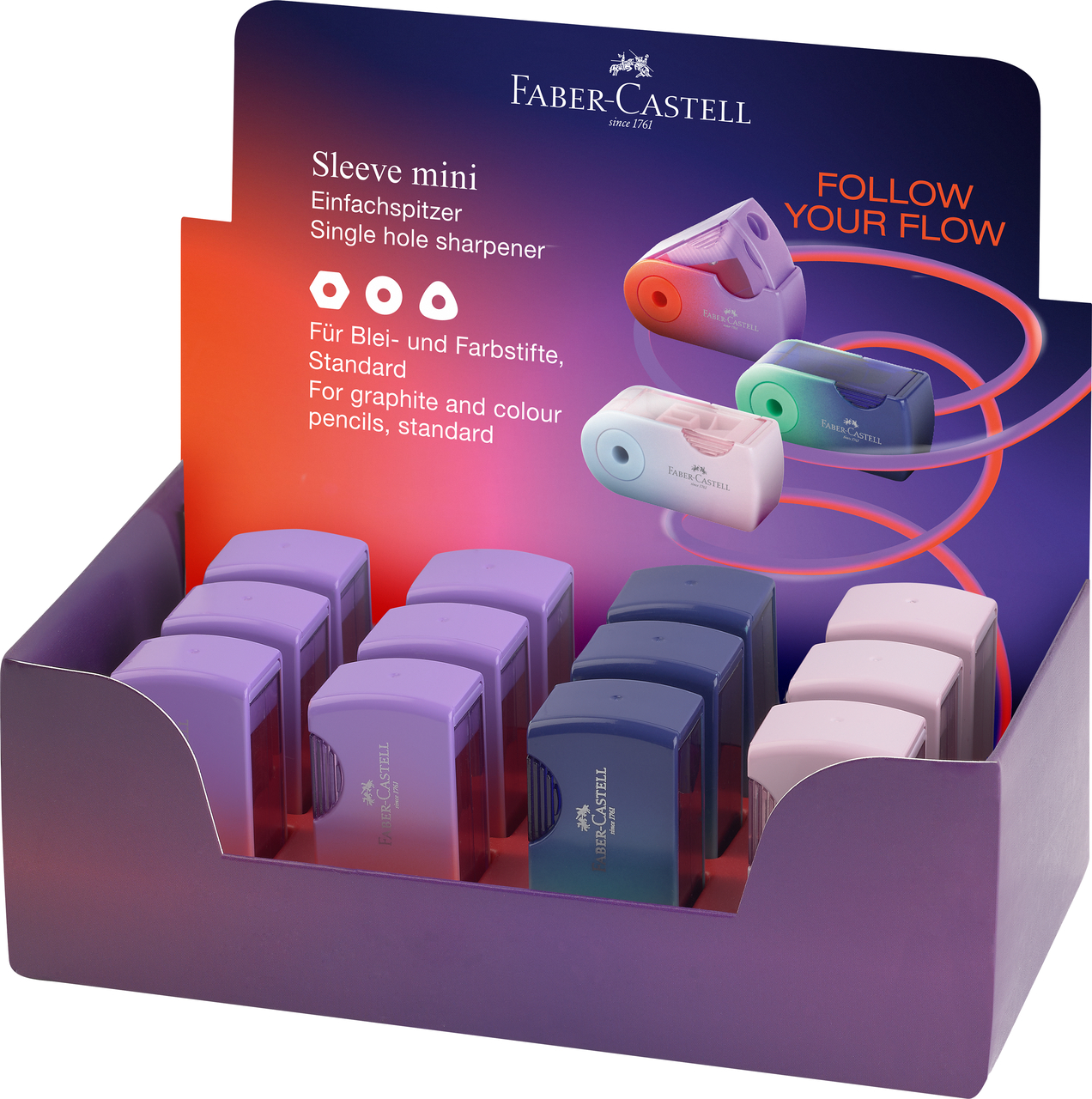 Ascutitoare Plastic Simpla Sleeve-Mini Flow Faber-Castell