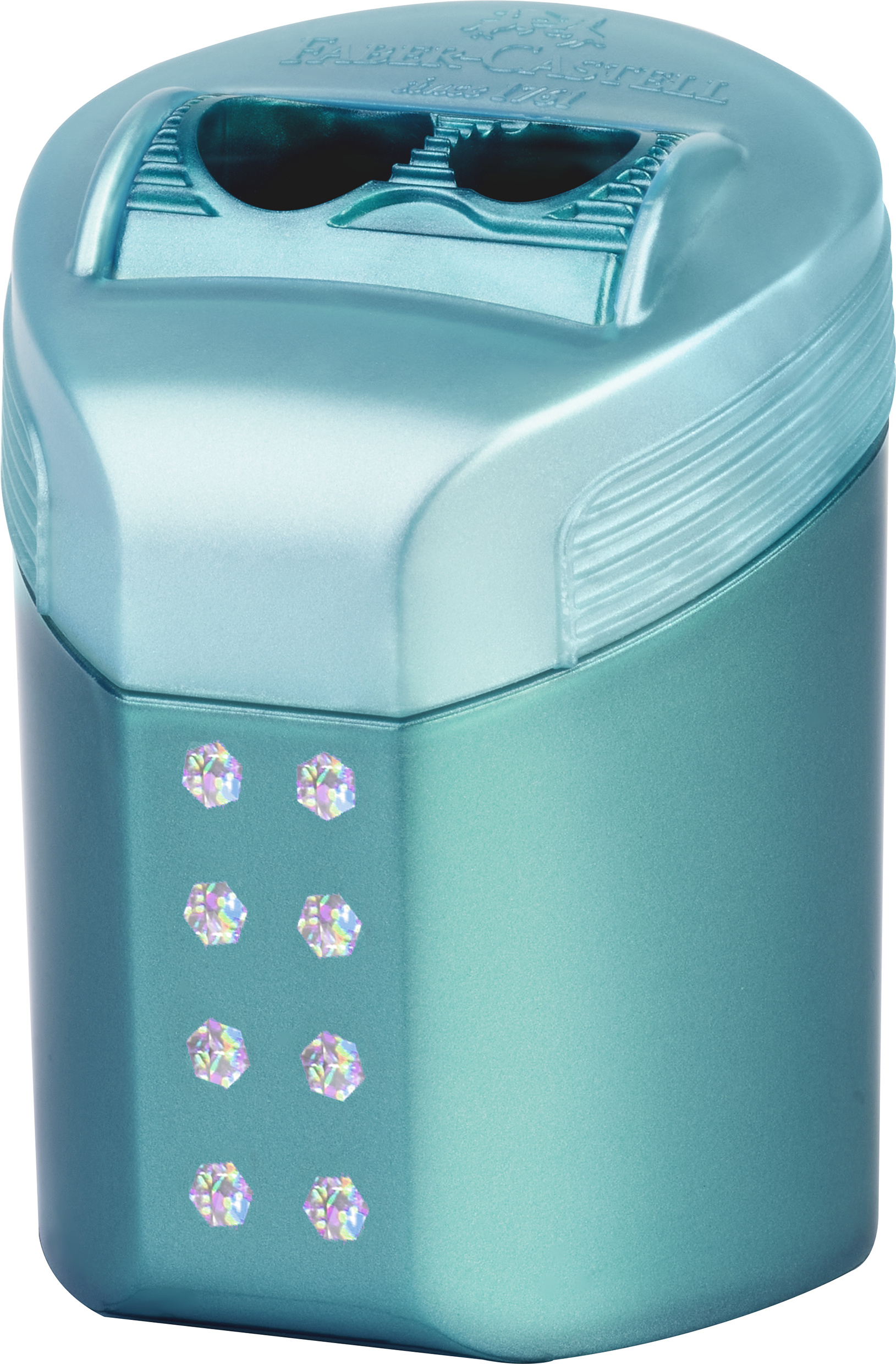 Ascutitoare Dubla Roll On Sparkle Pastel Faber-Castell