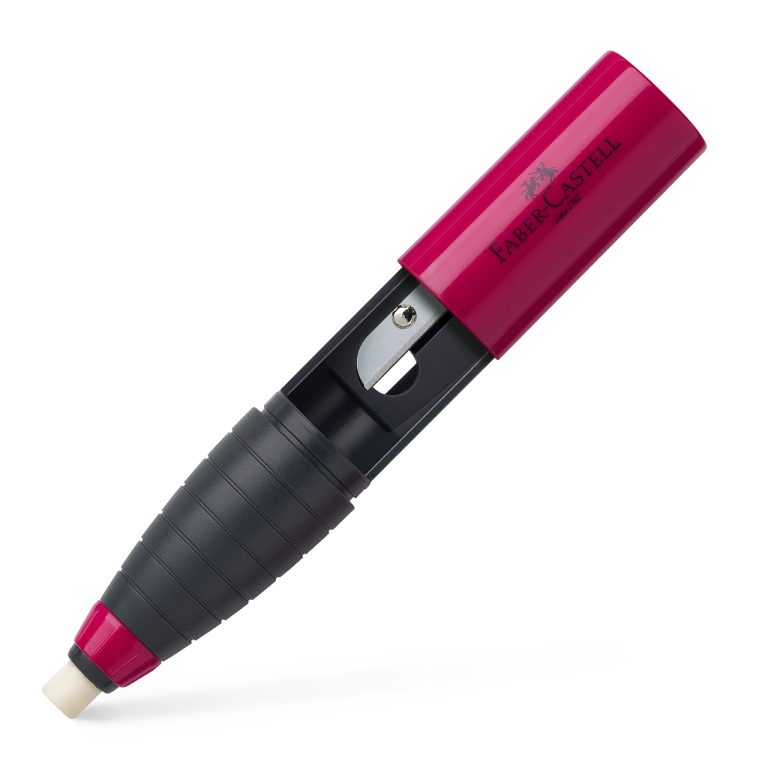 Ascutitoare Cu Radiera Rosie/Albastra Faber-Castell