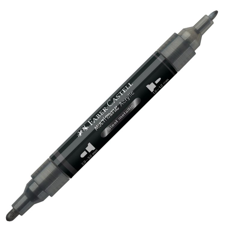 Marker Acrilic Multimark Cul. 297 Otel Metalizat Faber-Castell