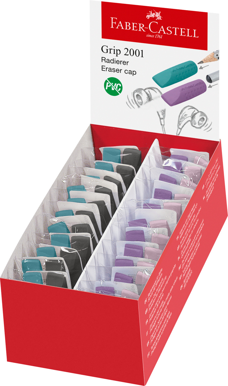 Radiera Capac Grip 2001 Culori Roll On 2024 2/Set Faber-Castell