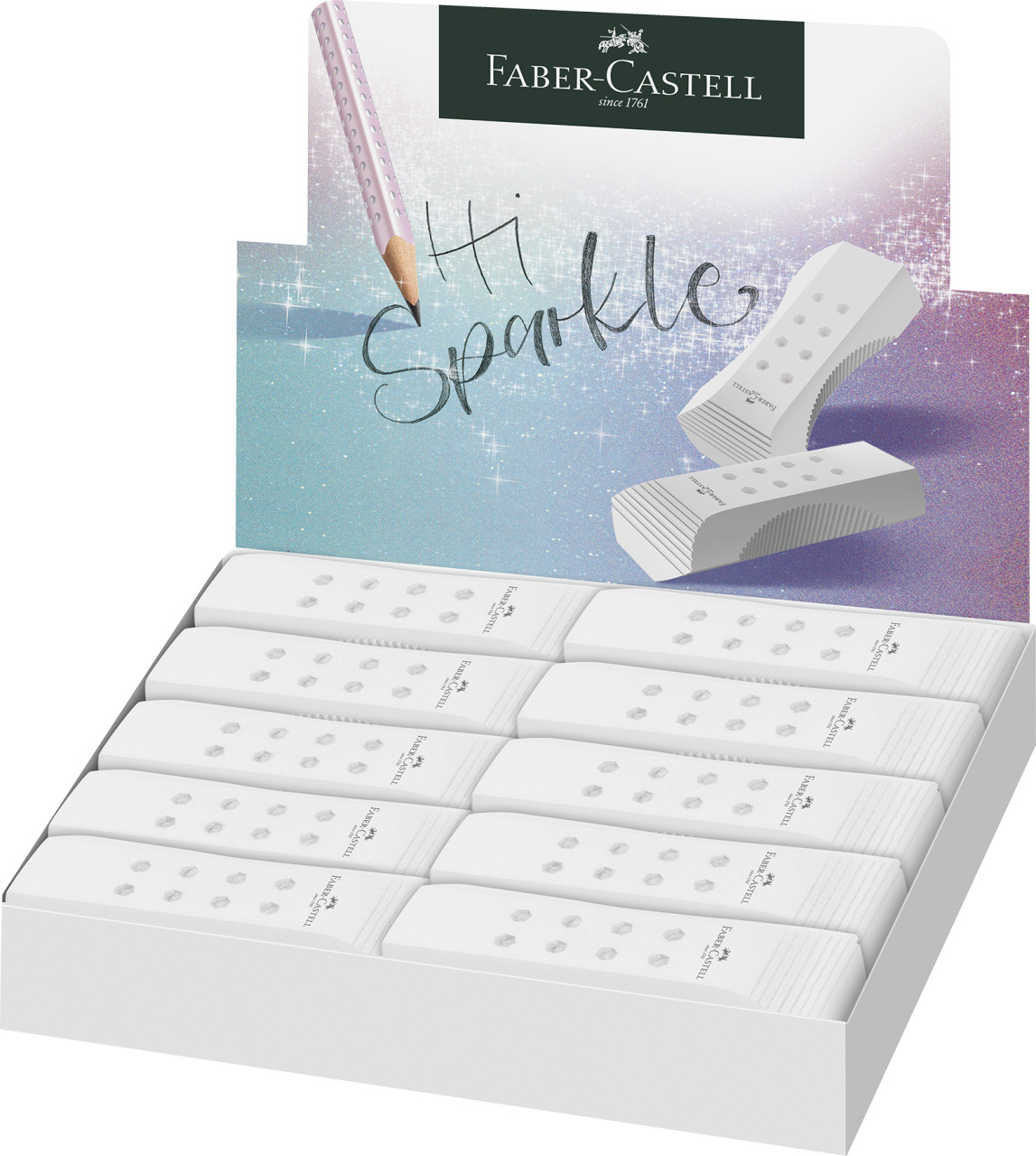 Radiera Rollon Sparkle Alba Faber-Castell