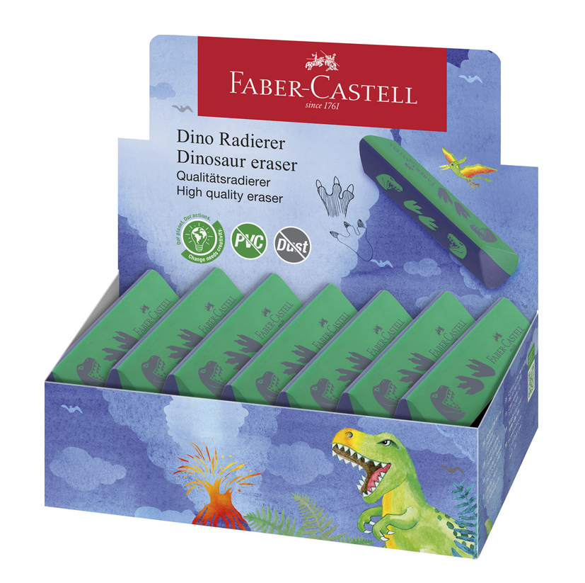 Radiera Creion Dust Free Dinozauri Faber-Castell