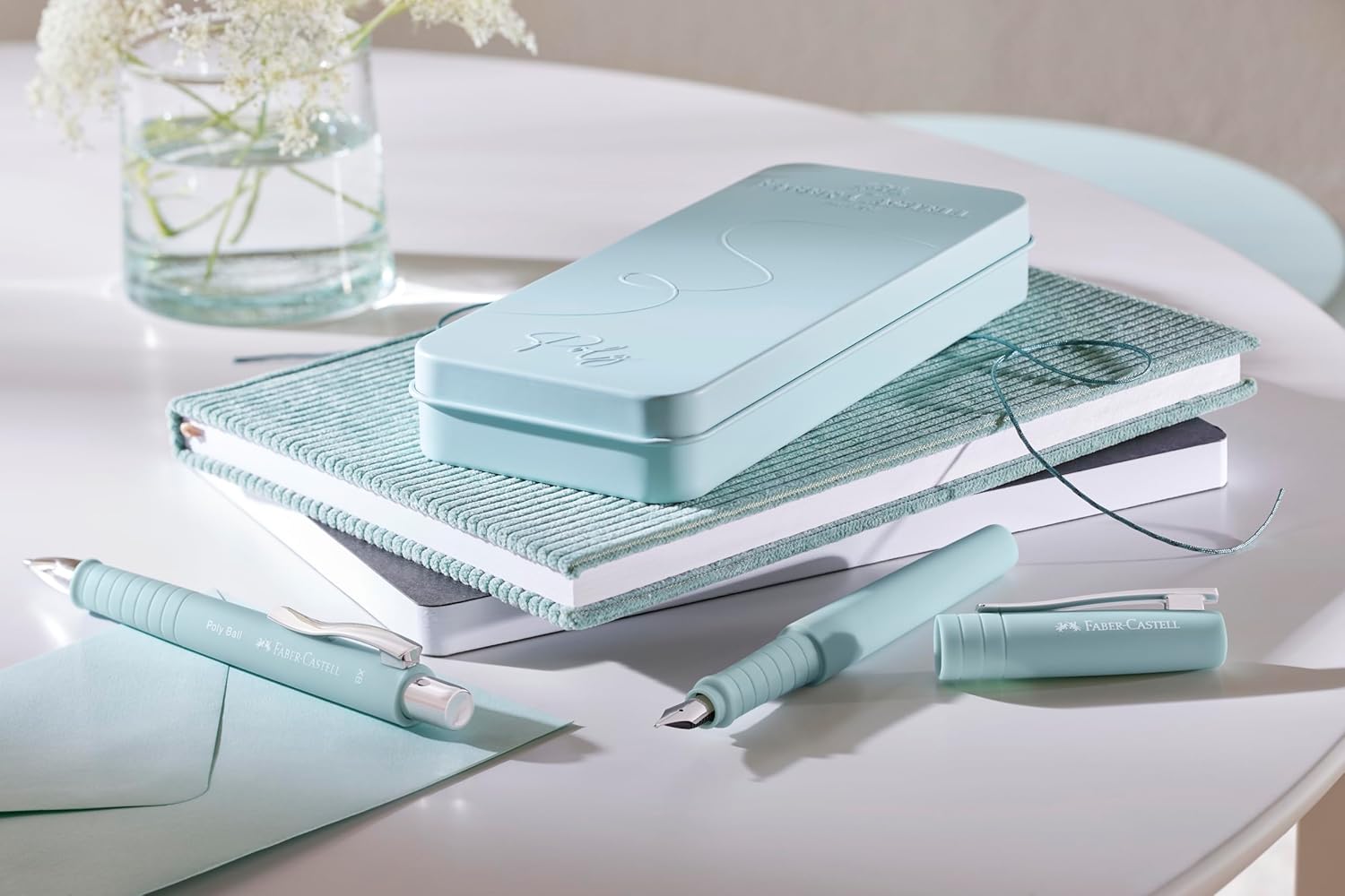 Set Stilou B + Pix Xb Poly Bleu Caraibe Faber-Castell