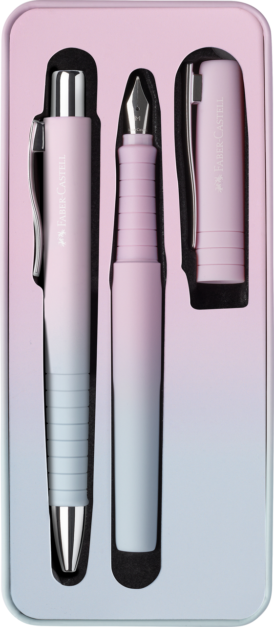 Set Stilou B + Pix Xb Poly Flow Roz-Bleu Faber-Castell