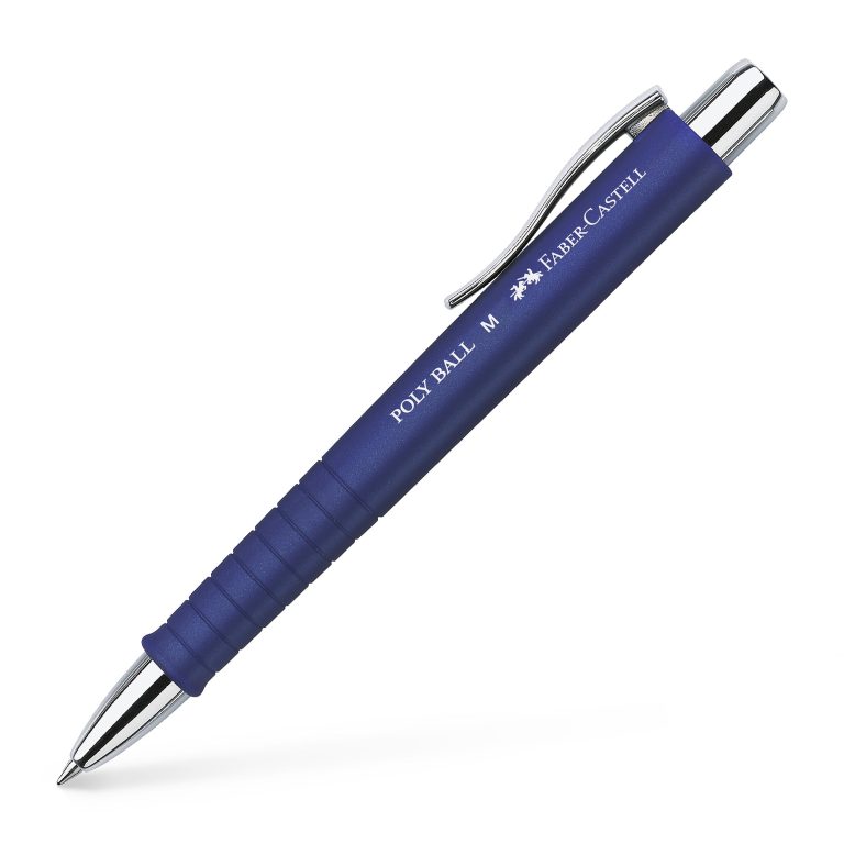 Pix Cu Mecanism Si Grip Albastru Poly Ball Faber-Castell