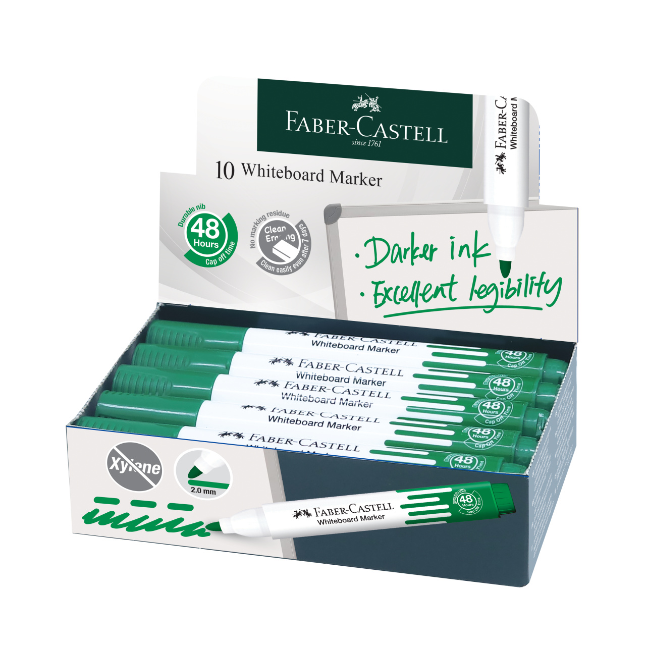 Marker Whiteboard Verde W20 Faber-Castell