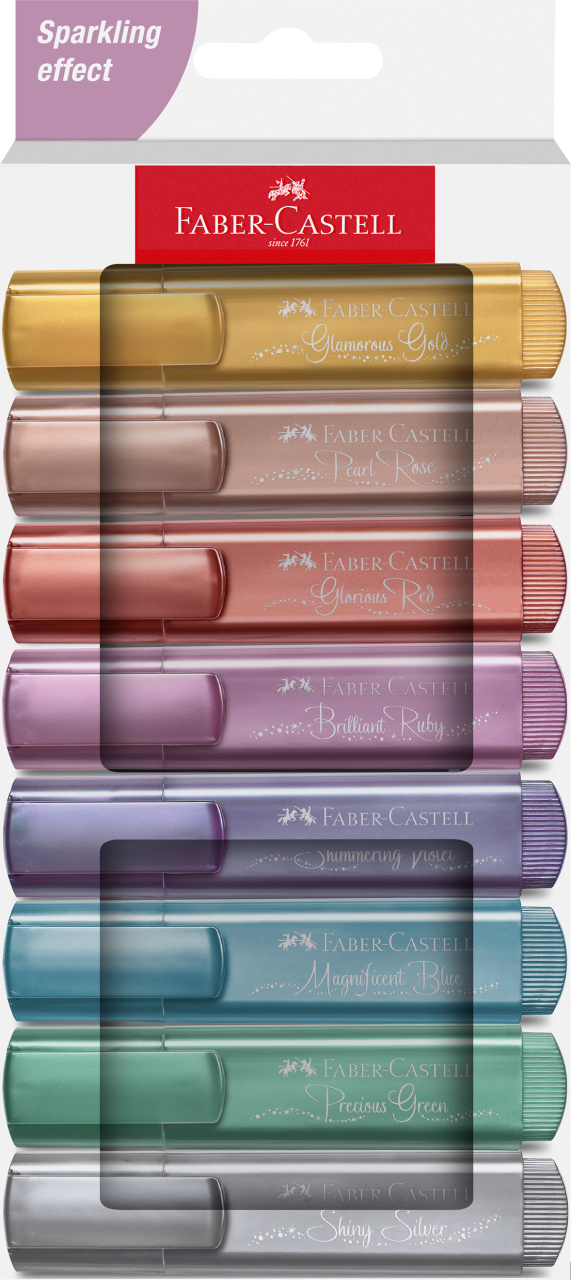 Textmarker Set 8 Metalizat Cutie Carton 2024 Faber-Castell