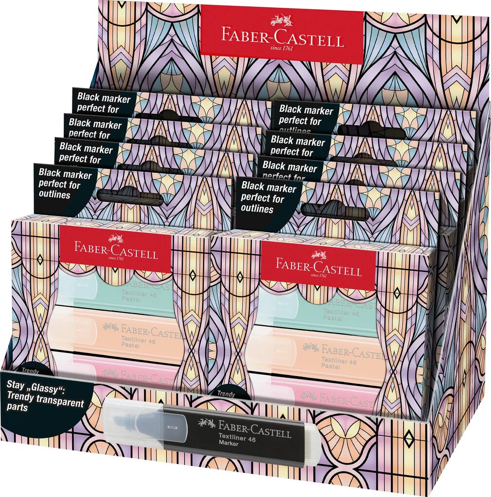 Textmarker Set 4 Pastel Editie Speciala Glassy Faber-Castell