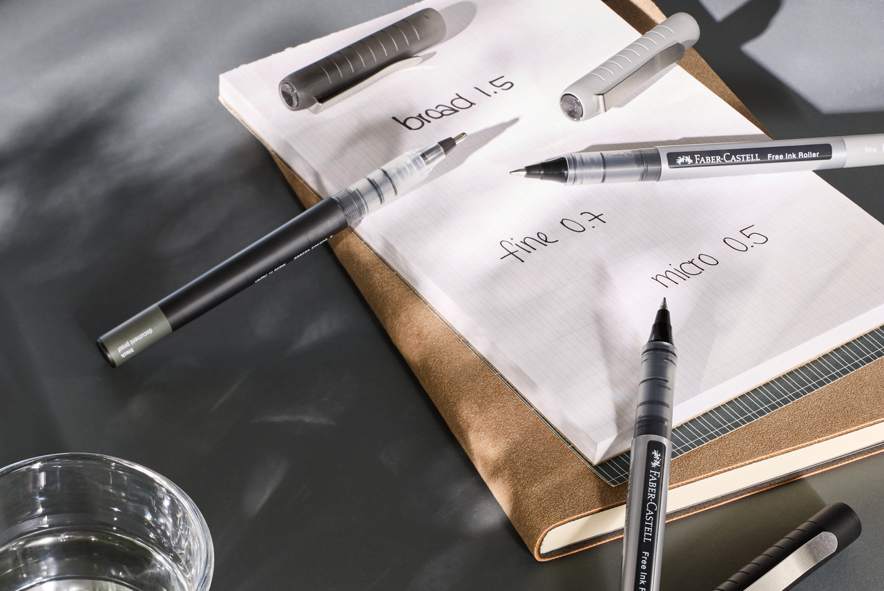 Roller Free Ink 0.7mm Negru Faber-Castell