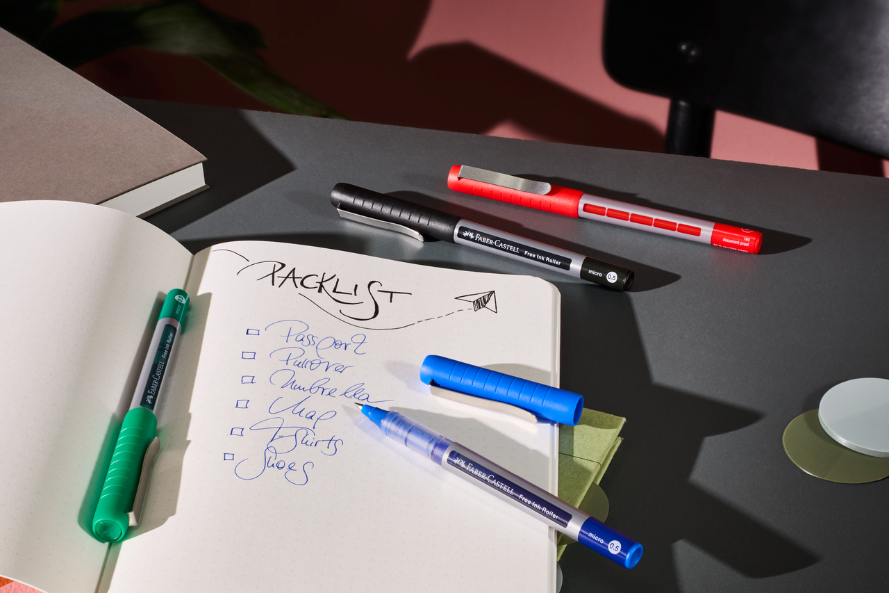 Roller Free Ink 0.5mm Rosu Faber-Castell