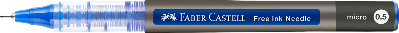 Roller Free Ink Needle 0.5mm Albastru Faber-Castell