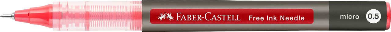 Roller Free Ink Needle 0.5mm Rosu Faber-Castell