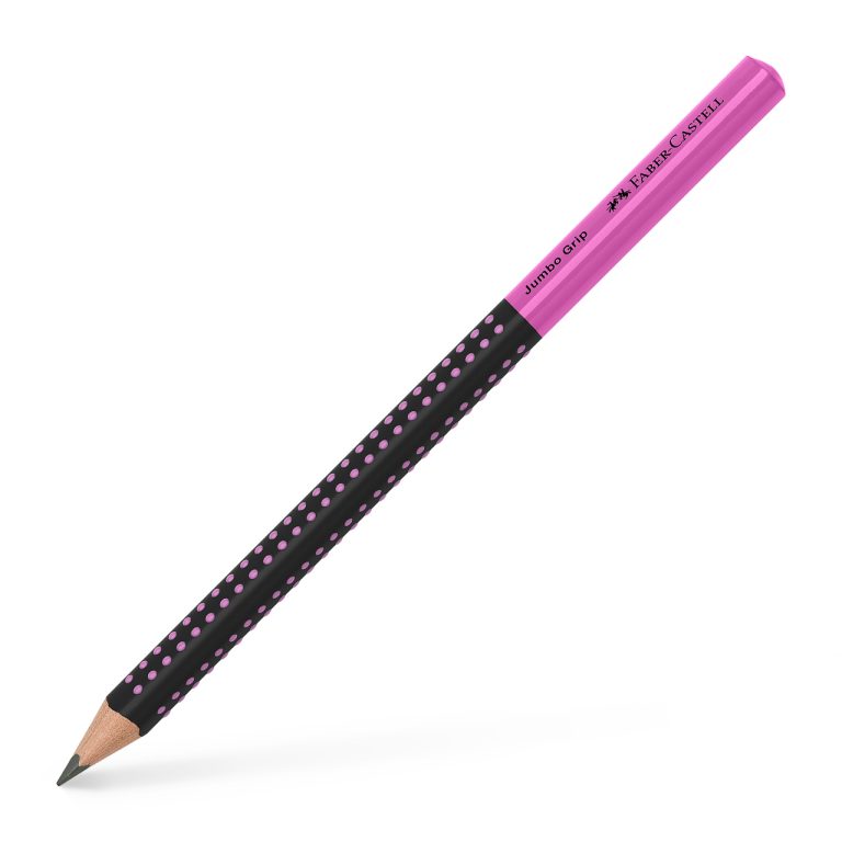 Creion Grafit B Jumbo Grip Two Tone Negru-Roz 2022 Faber-Castell