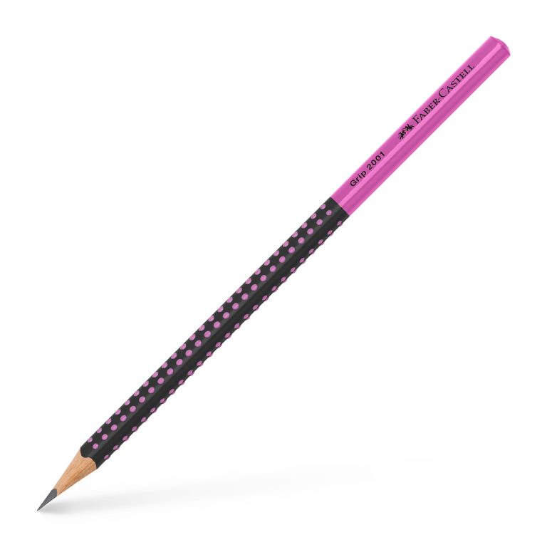 Creion Grafit B Grip 2001 Two Tone Negru-Roz 2022 Faber-Castell