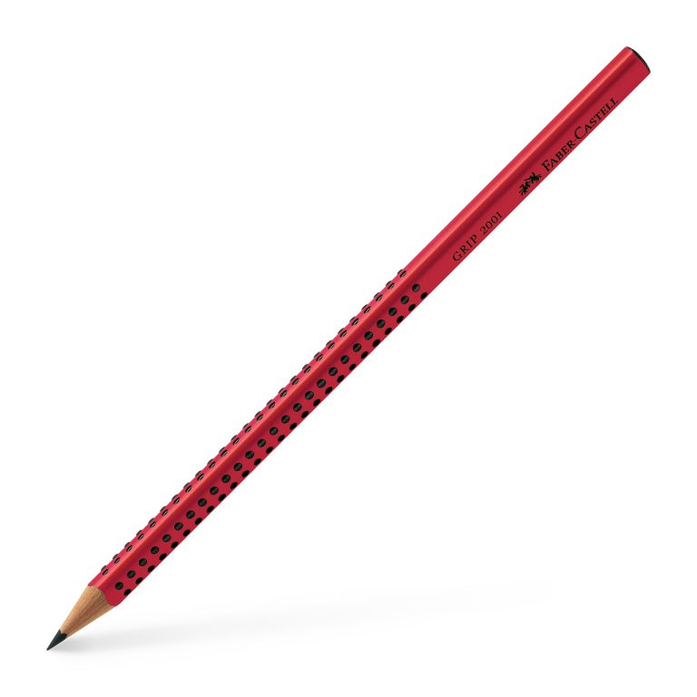 Creion Grafit B Grip 2001 Rosu Faber-Castell
