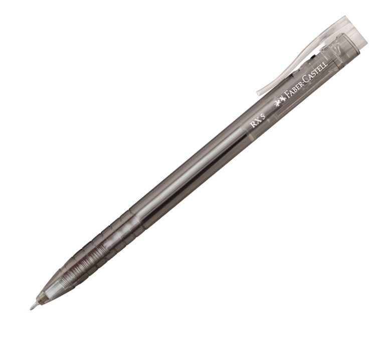 Roller 0.5mm Semi-Gel Cu Mecanism Negru Rx5 Faber-Castell