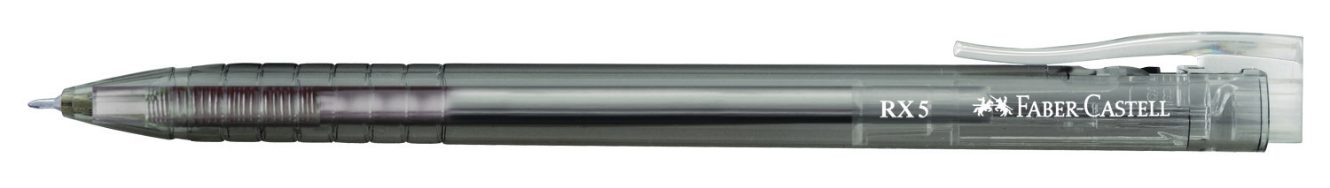 Roller 0.5mm Semi-Gel Cu Mecanism Negru Rx5 Faber-Castell
