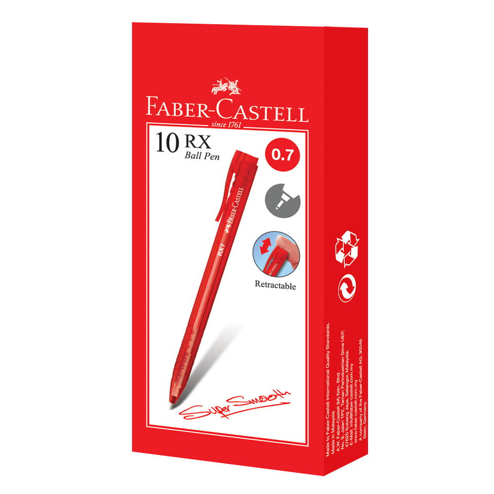 Roller 0.7mm Semi-Gel Cu Mecanism Rosu Rx7 Faber-Castell