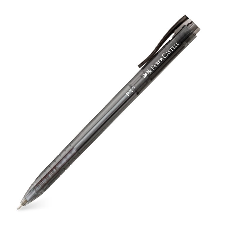 Roller 0.7mm Semi-Gel Cu Mecanism Negru Rx7 Faber-Castell