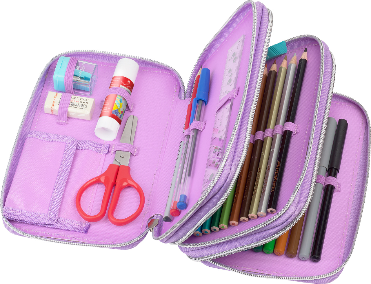 Penar Echipat 44 Piese 3 Fermoare Unicorn Faber-Castell